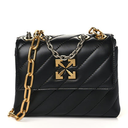 Off-White Calfskin Diagonal Quilted Jackhammer 19 Shoulder Bag Black 1 of 9