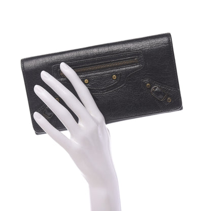 Balenciaga Agneau Classic Hardware Money Wallet Black 2 of 8