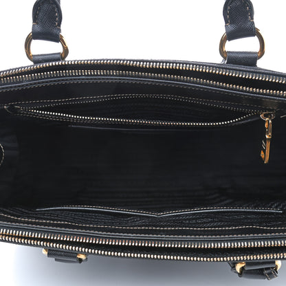 Prada Canapa Saffiano Shoulder Bag Black 4 of 7