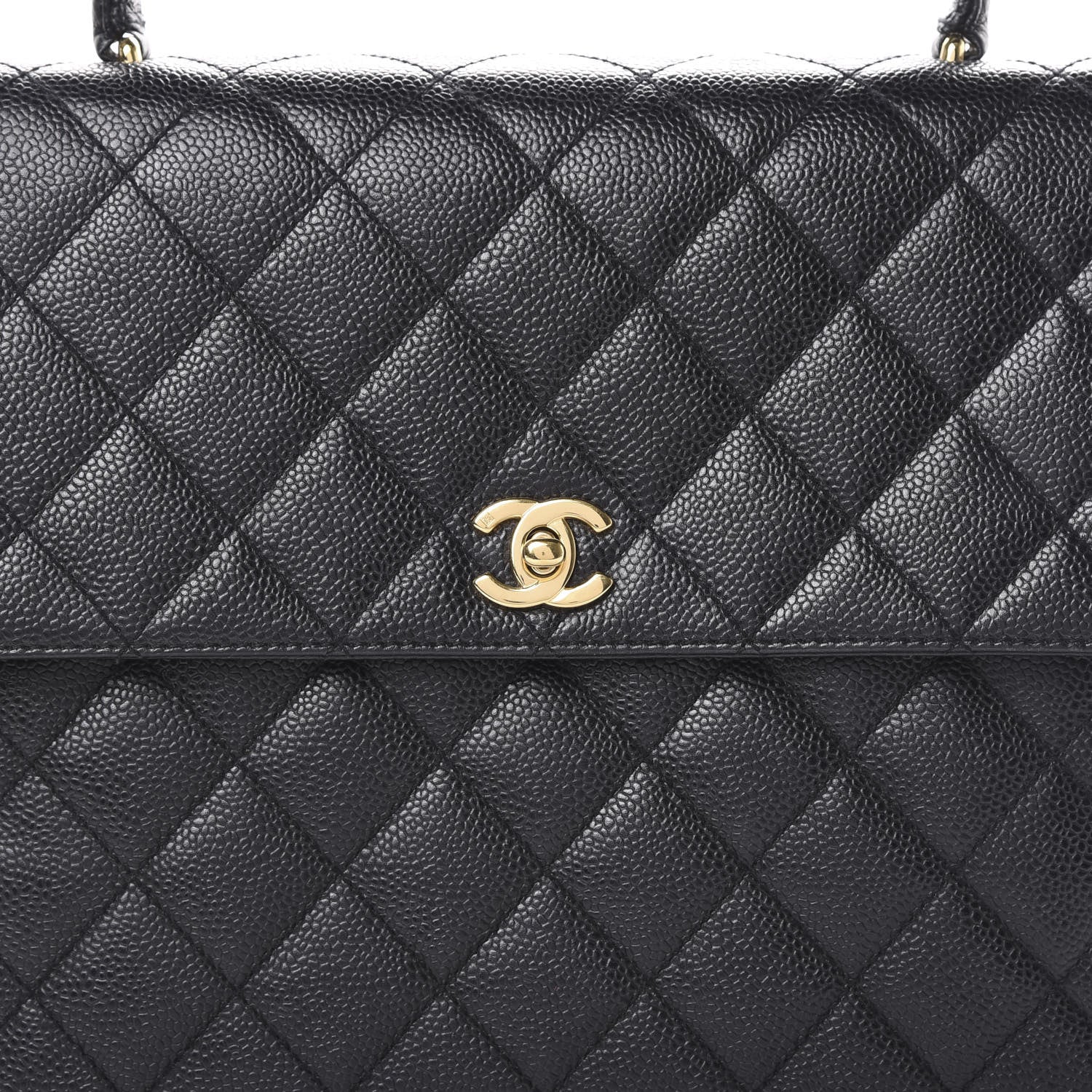 Chanel Caviar Quilted Jumbo Kelly Flap Black 7 of 12
