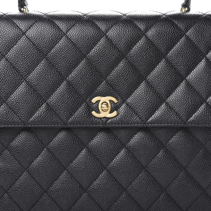 Chanel Caviar Quilted Jumbo Kelly Flap Black 7 of 12