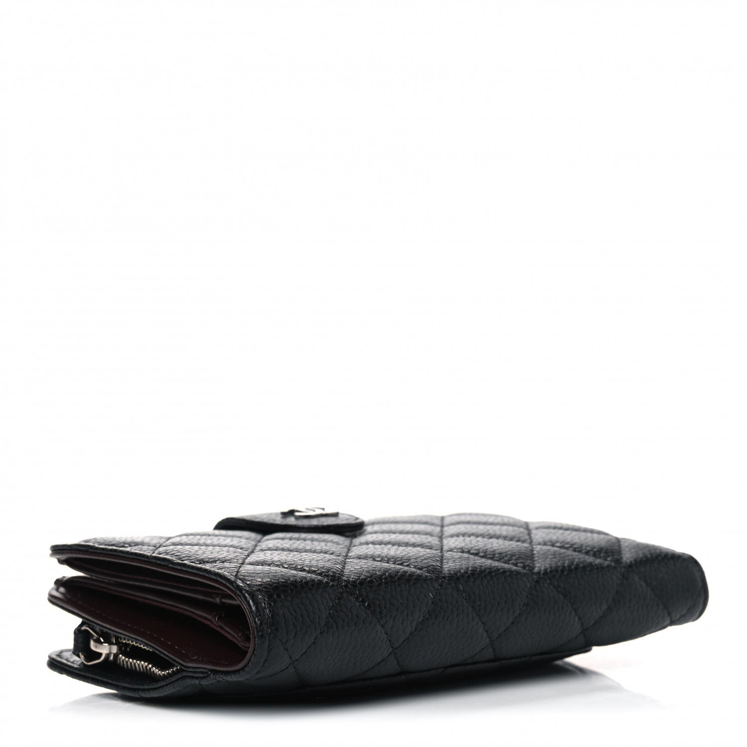 Chanel Caviar Quilted Zipped Pocket Wallet Black 3 of 8