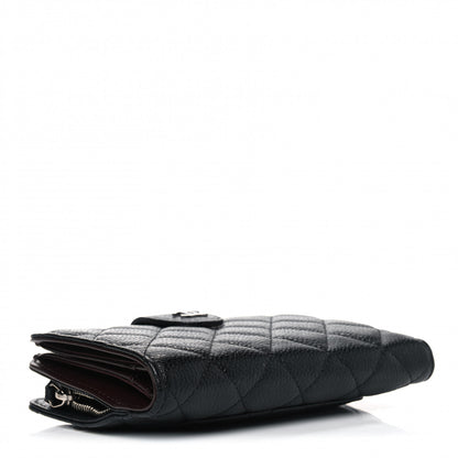 Chanel Caviar Quilted Zipped Pocket Wallet Black 3 of 8