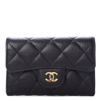Chanel Caviar Quilted Flap Card Holder Black 1 of 8