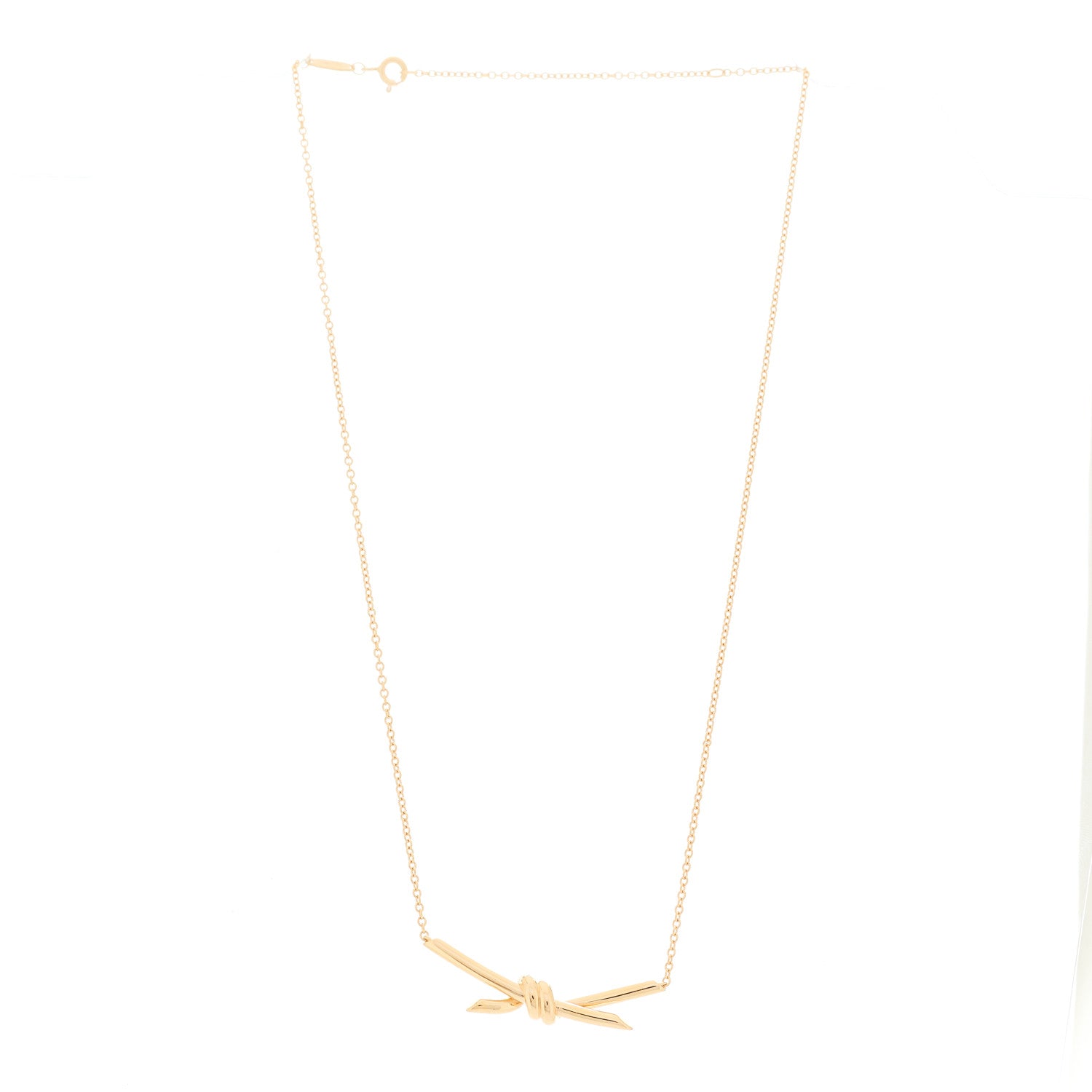 Tiffany 18K Rose Gold Knot Necklace 3 of 7
