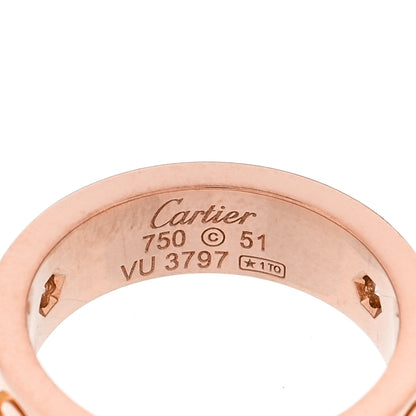 Cartier 18K Pink Gold 3 Diamond 5.5mm LOVE Ring 51 5.75 4 of 4