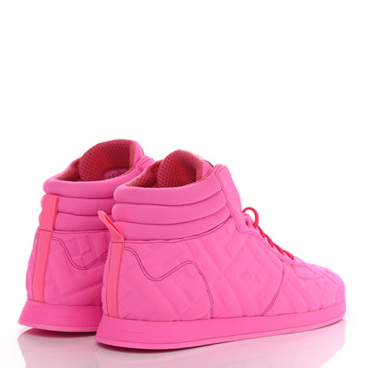 Fendi X NICKI MINAJ Lycra Macro FF Embossed Prints On High Top Sneakers 40 Pink 5 of 12