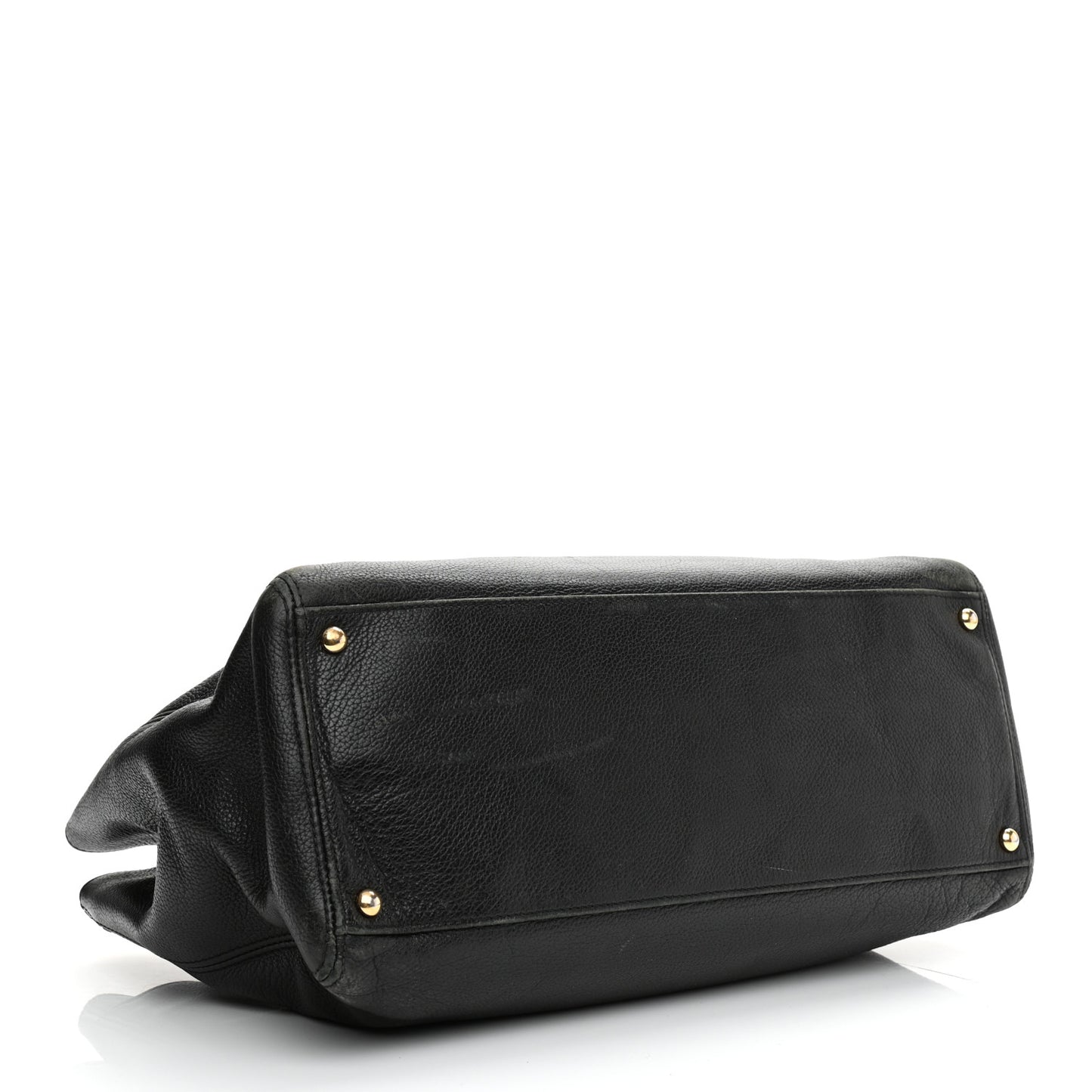 Calfskin Cerf Executive Shopper Tote Black