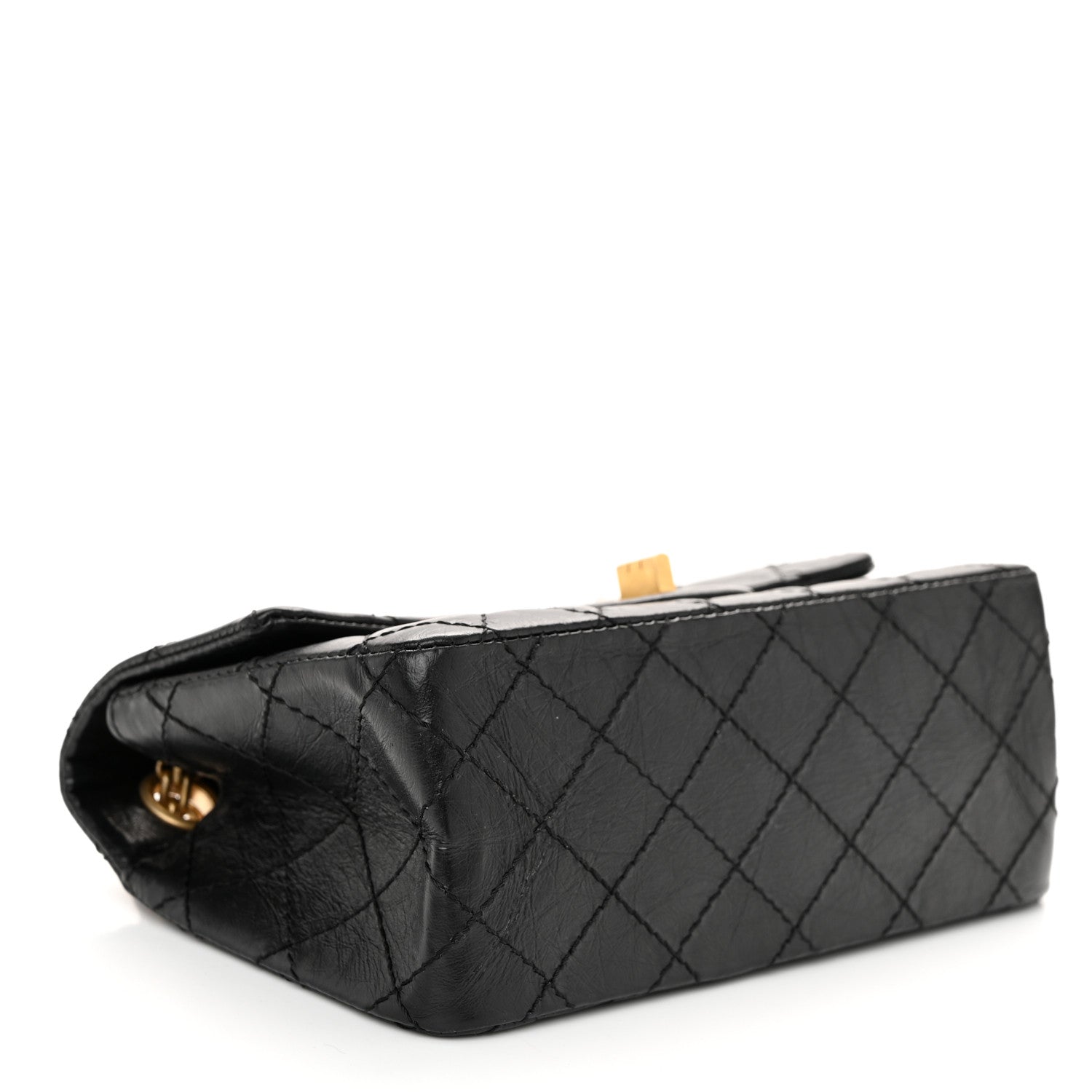 Chanel Aged Calfskin Quilted 2.55 Reissue Mini Flap Black 4 of 10