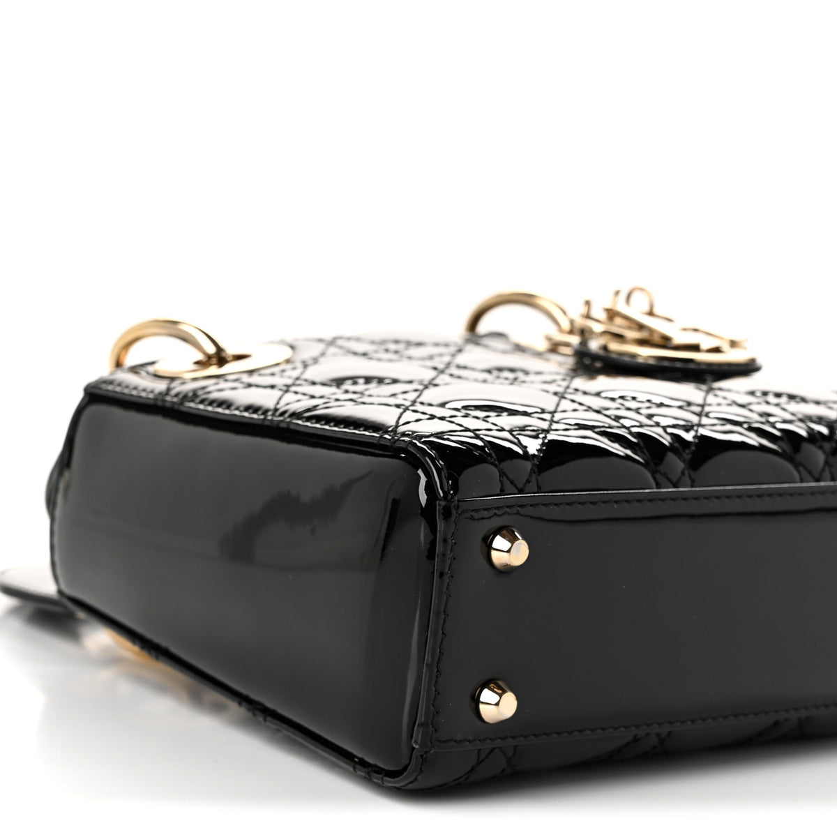 Christian Dior Patent Cannage Mini Lady Dior Black 9 of 10