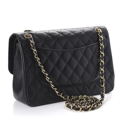 Chanel Caviar Quilted Jumbo Double Flap Black 3 of 13