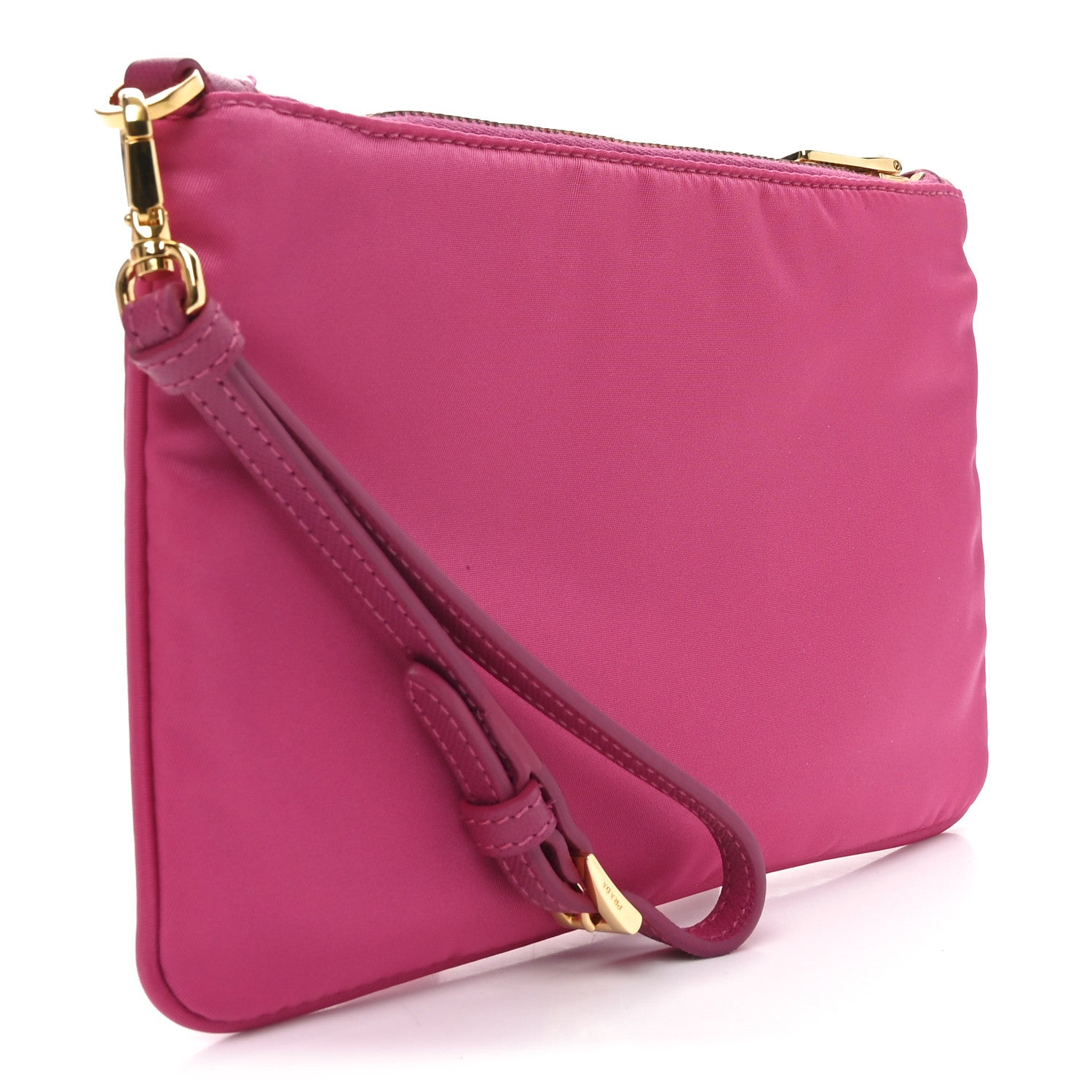 Prada Tessuto Nylon Saffiano Wristlet Fuxia 3 of 6