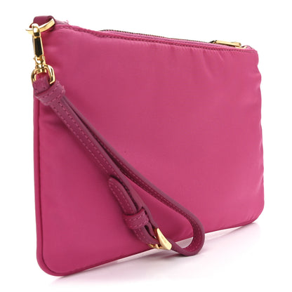 Prada Tessuto Nylon Saffiano Wristlet Fuxia 3 of 6