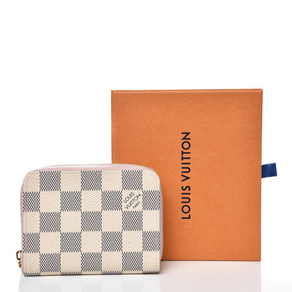 Louis Vuitton Damier Azur Zippy Coin Purse Rose Ballerine 8 of 8