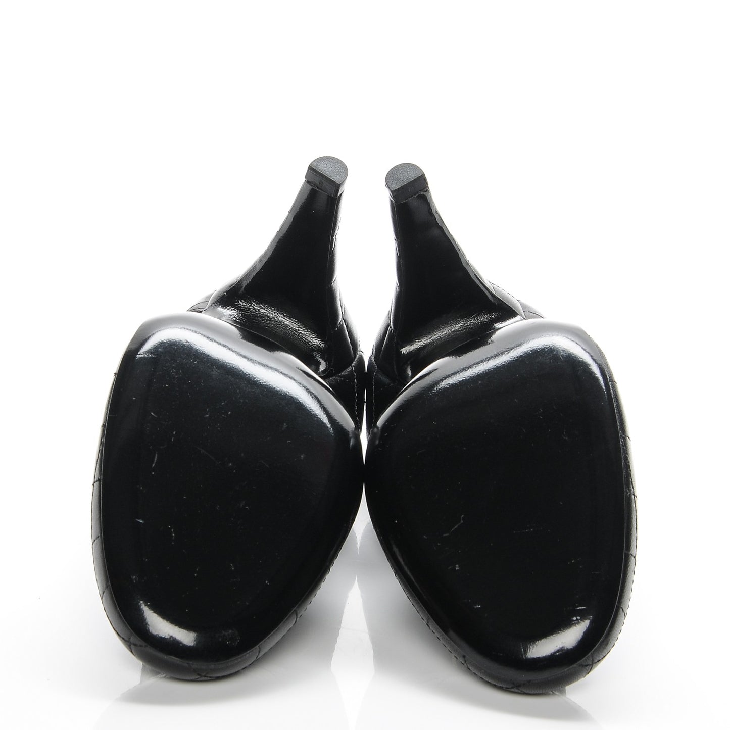 Lambskin Quilted CC Pumps 37.5 Black