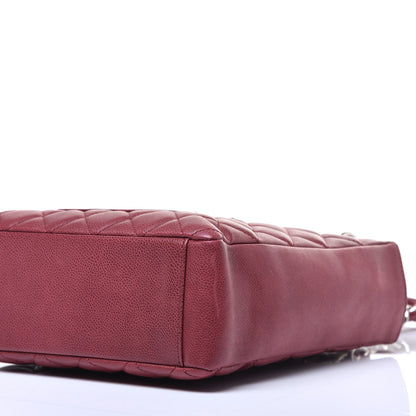 Chanel Caviar Quilted Petit Shopping Tote PST Bordeaux 9 of 10