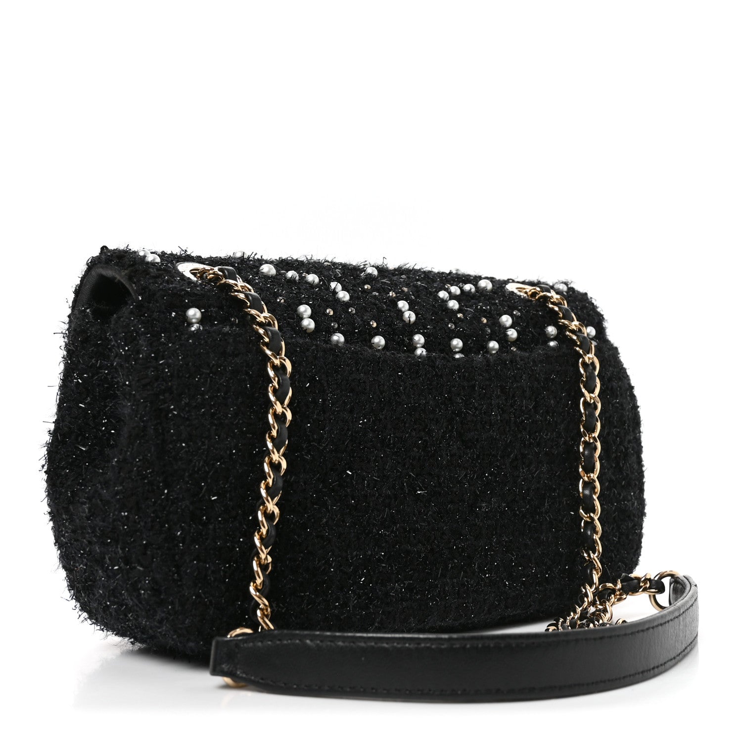 Chanel Tweed Pearl Small Cosmos Flap Black 3 of 10