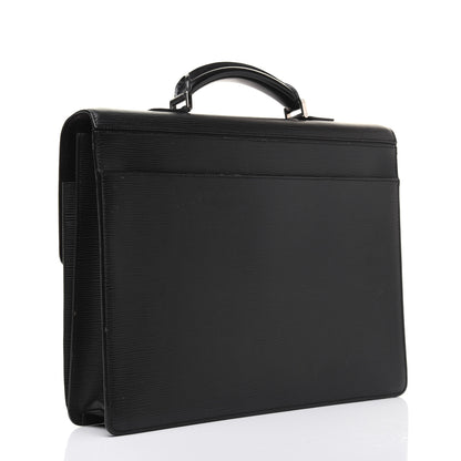 Louis Vuitton Epi Robusto 2 Compartment Briefcase Black 3 of 30