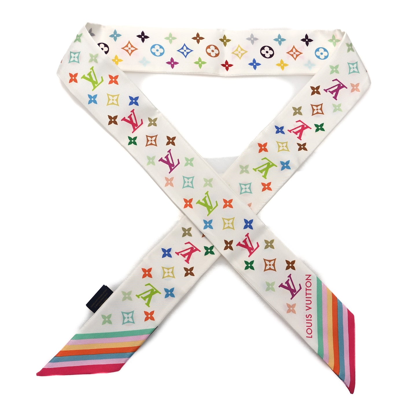 LV X TM Silk Monogram Multicolor BB Bandeau White