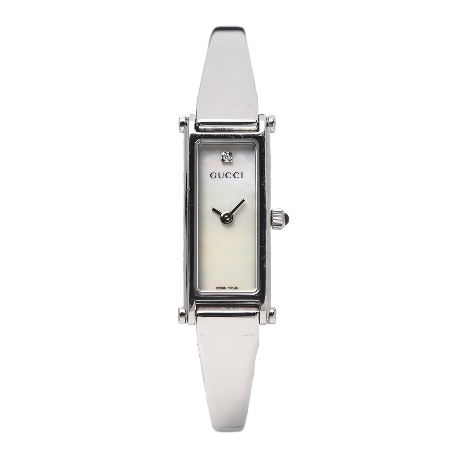 Stainless Steel Diamond Mother of Pearl 12mm 1500L Horsebit Quartz Watch
