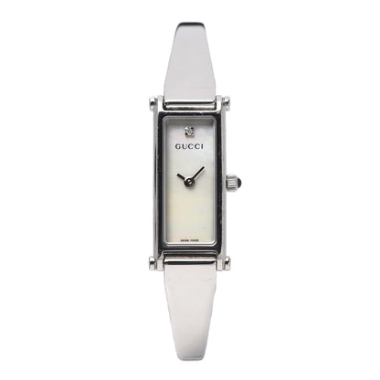 Gucci Stainless Steel Diamond Mother of Pearl 12mm 1500L Horsebit Quartz Watch 1 of 6