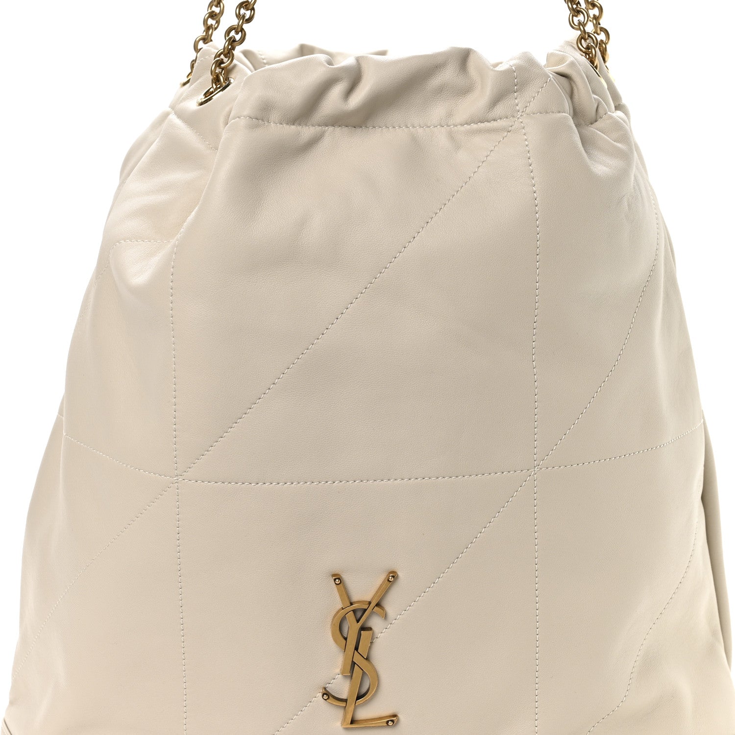 Saint Laurent Lambskin Matelasse Monogram Large Jamie 4.3 Pochon Blanc Vintage 9 of 12