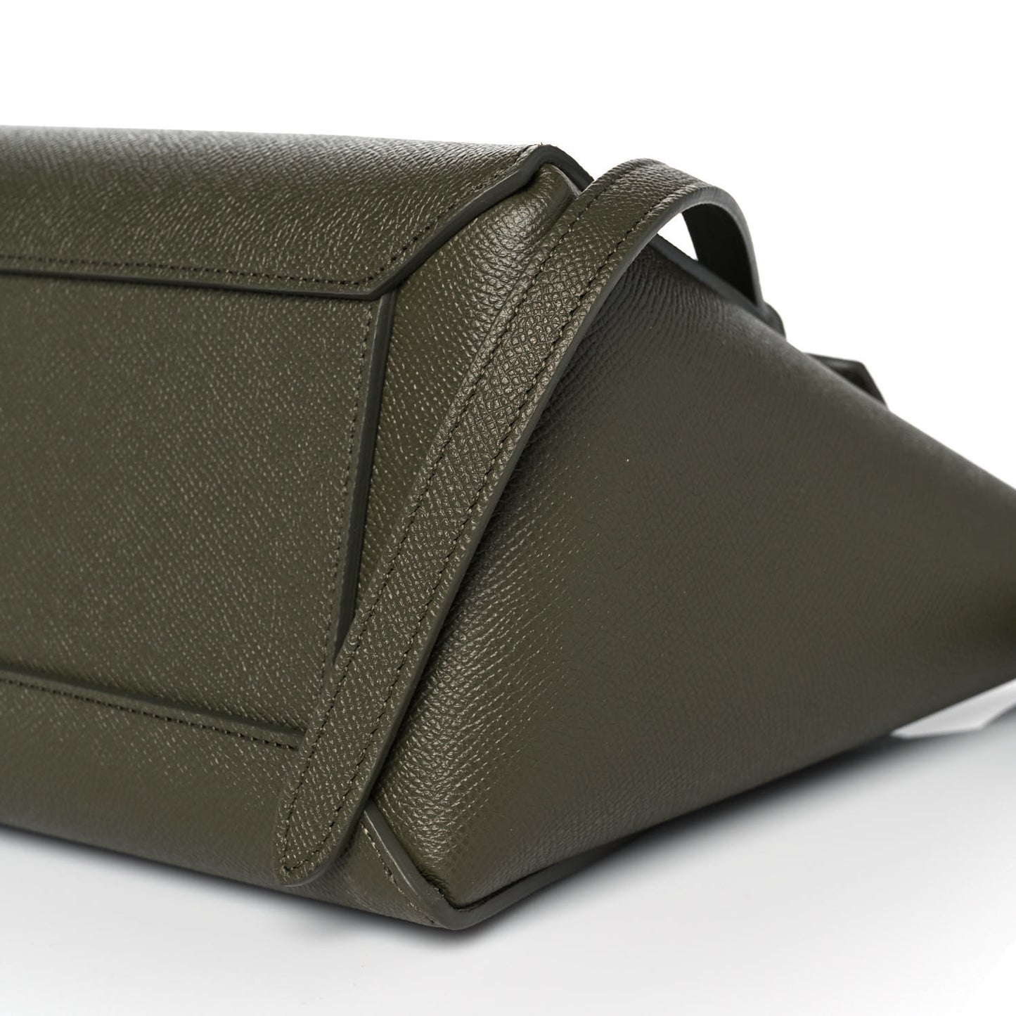 Grained Calfskin Micro Belt Bag Dark Olive