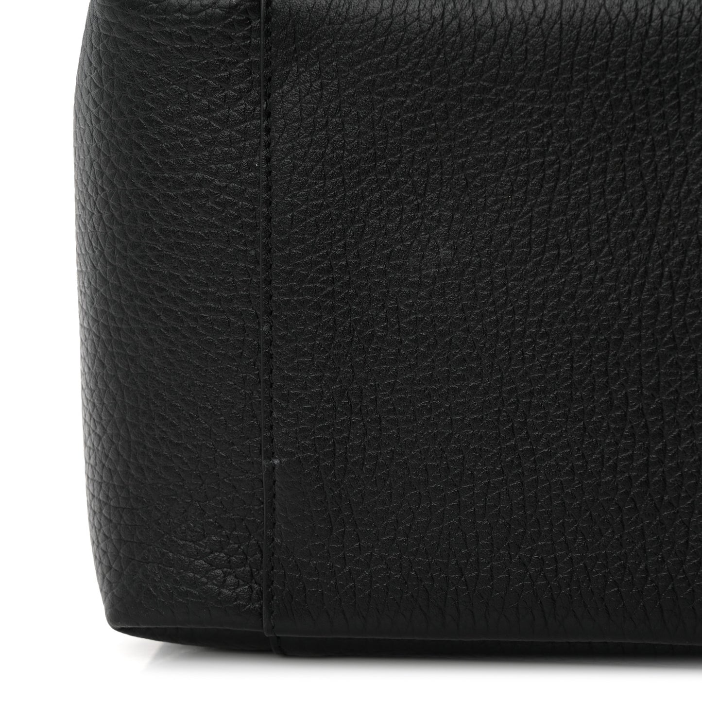 Calfskin Medium Signature Bucket Bag Black