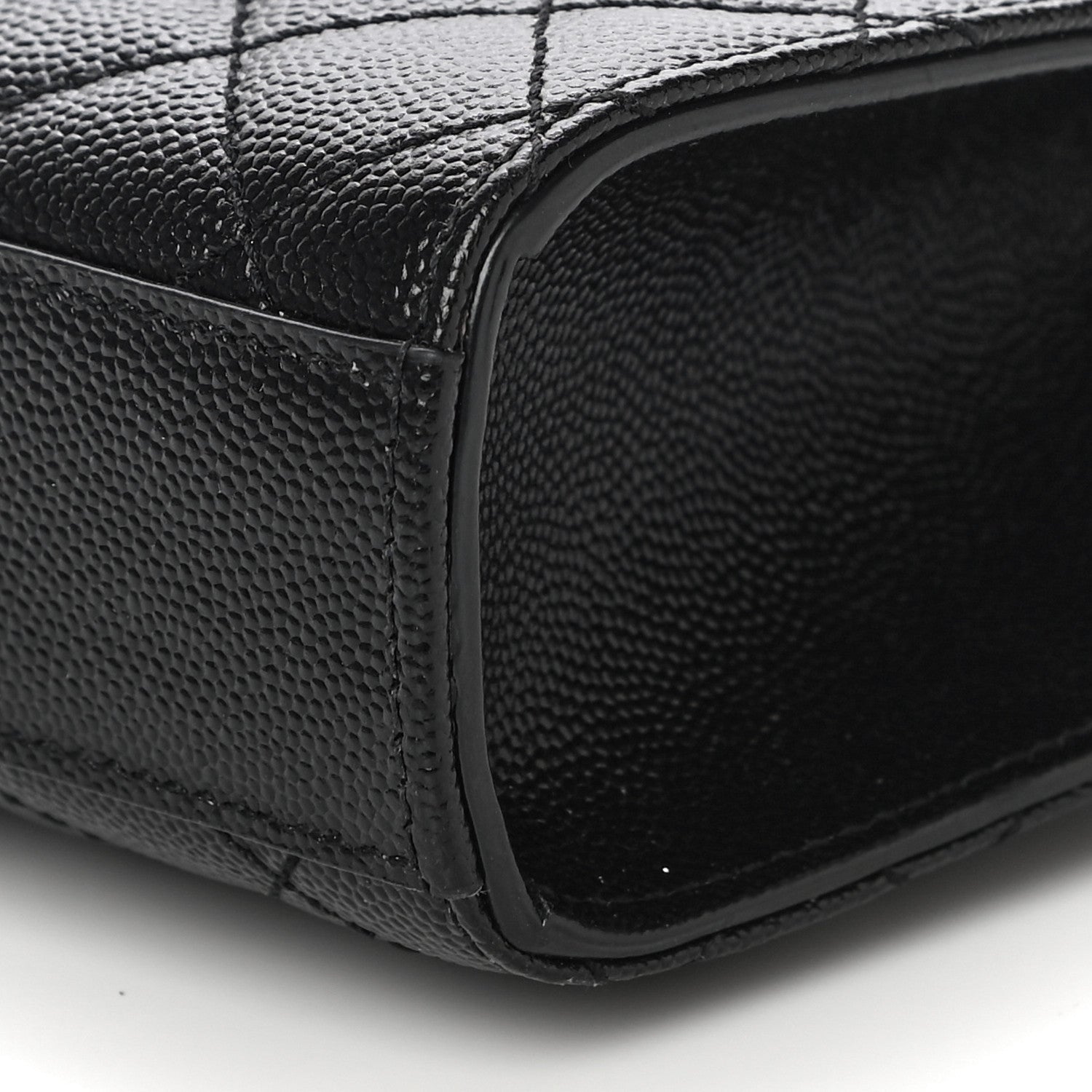 Saint Laurent Grain De Poudre Textured Mixed Matelasse Triquilt Small Monogram Satchel Black 9 of 9