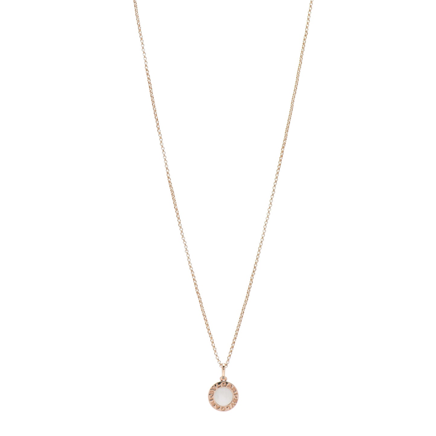 18K Rose Gold Mother of Pearl BVLGARI BVLGARI Pendant Necklace
