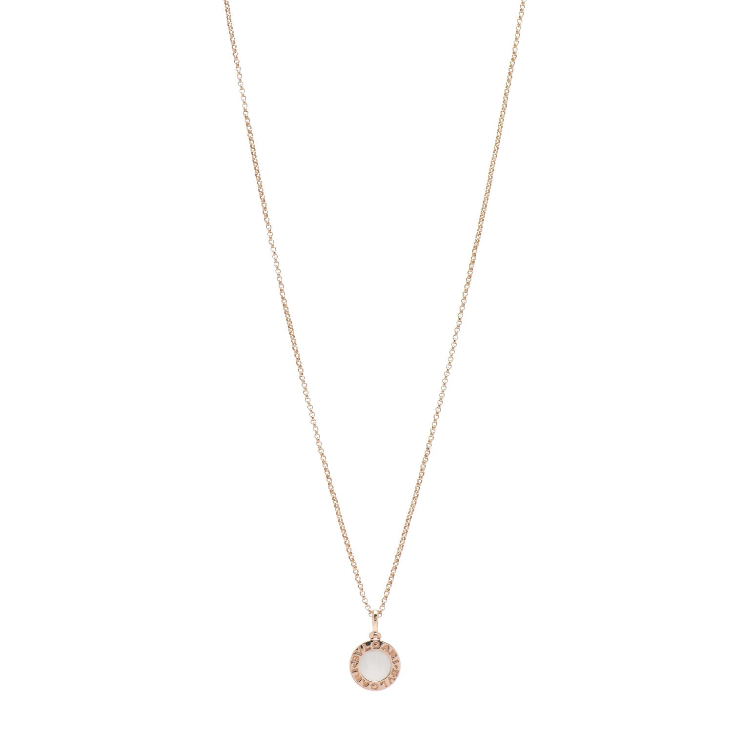 Bulgari 18K Rose Gold Mother of Pearl BVLGARI BVLGARI Pendant Necklace 1 of 4