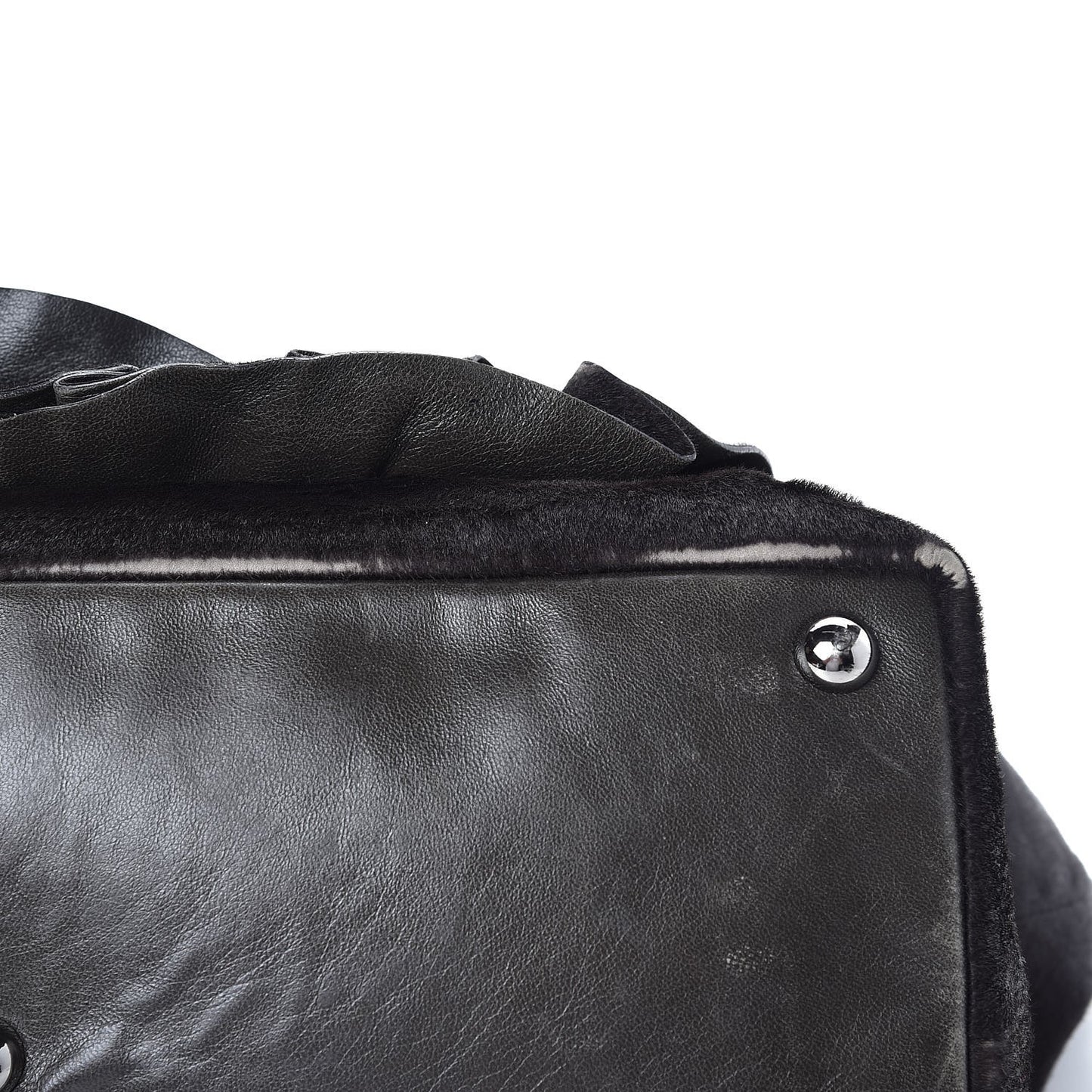 Calf Hair Petale Tote Brown