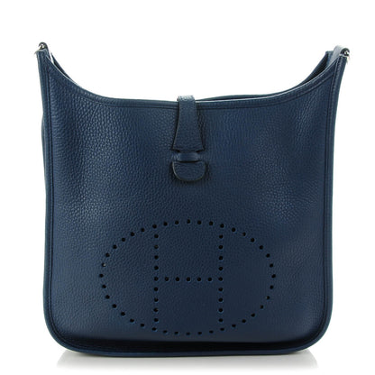 Hermes Taurillon Clemence Evelyne III PM Bleu Obscur 1 of 10
