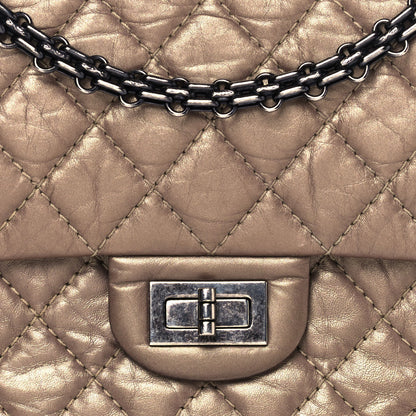 Chanel Metallic Aged Calfskin Quilted 2.55 Reissue 225 Flap Dark Gold 4 of 17