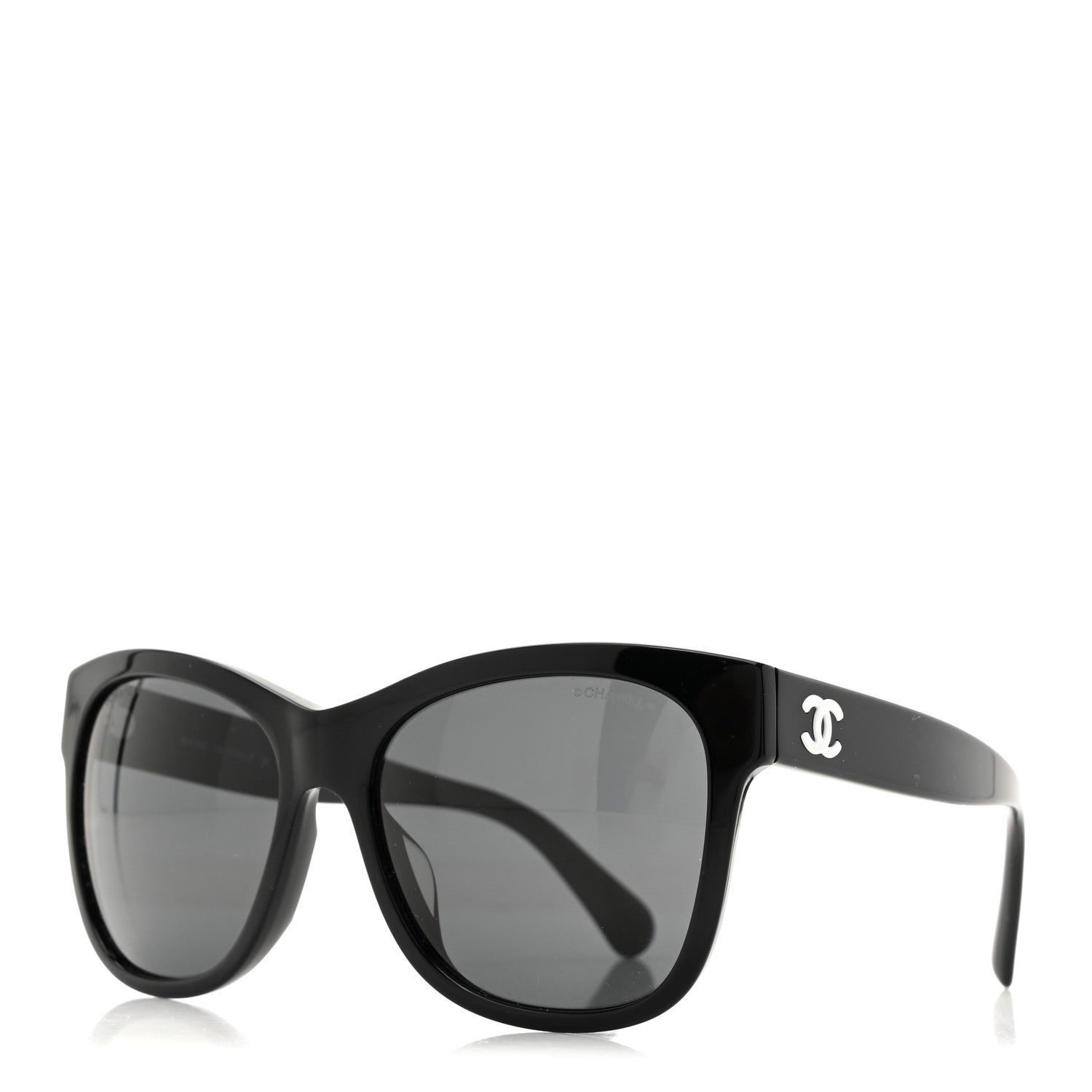 Chanel Acetate Polarized Square CC Sunglasses 5380 Black 1 of 8