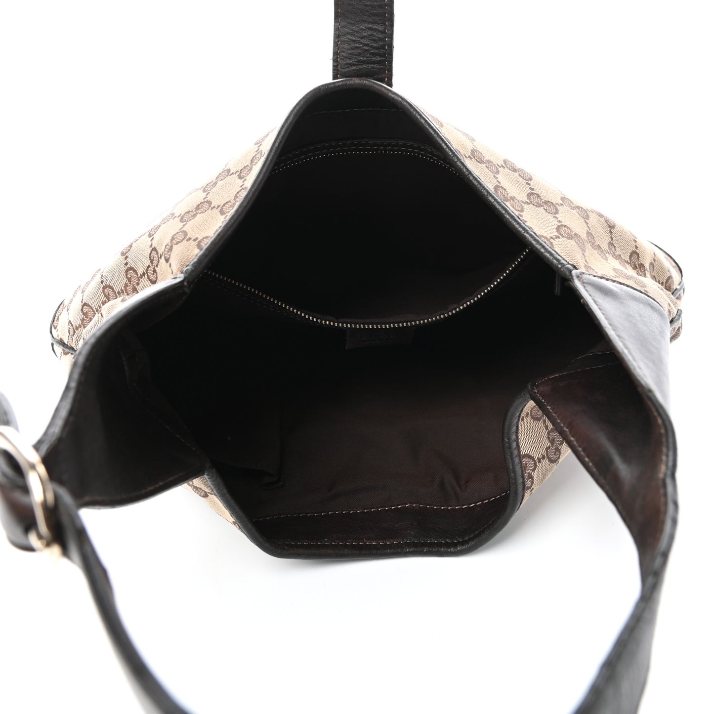 Monogram Web Jackie O Bouvier Hobo Dark Brown