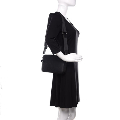 Fendi Vitello Grace FF Gradient Embossed Medium Camera Case Black 2 of 10