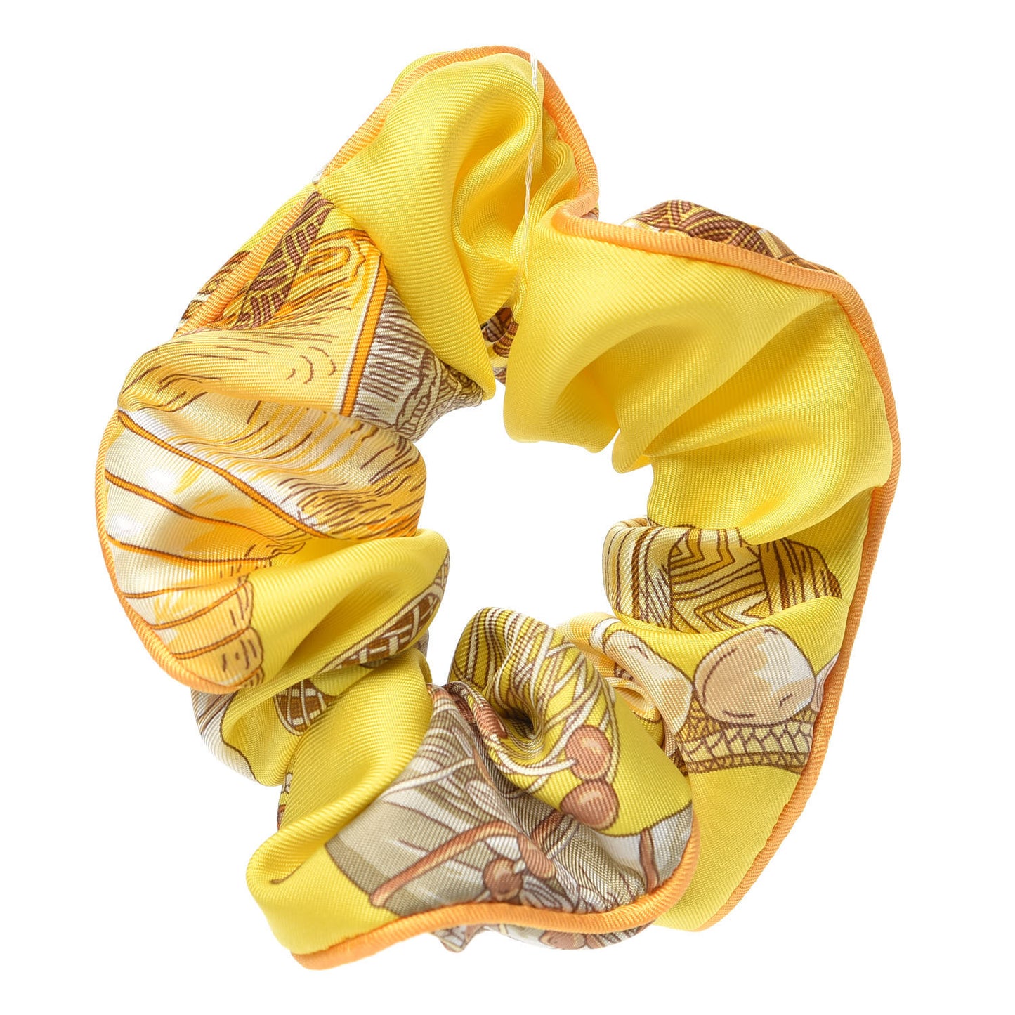 Silk Patchwork Claudia Scrunchie Multicolore Jaune
