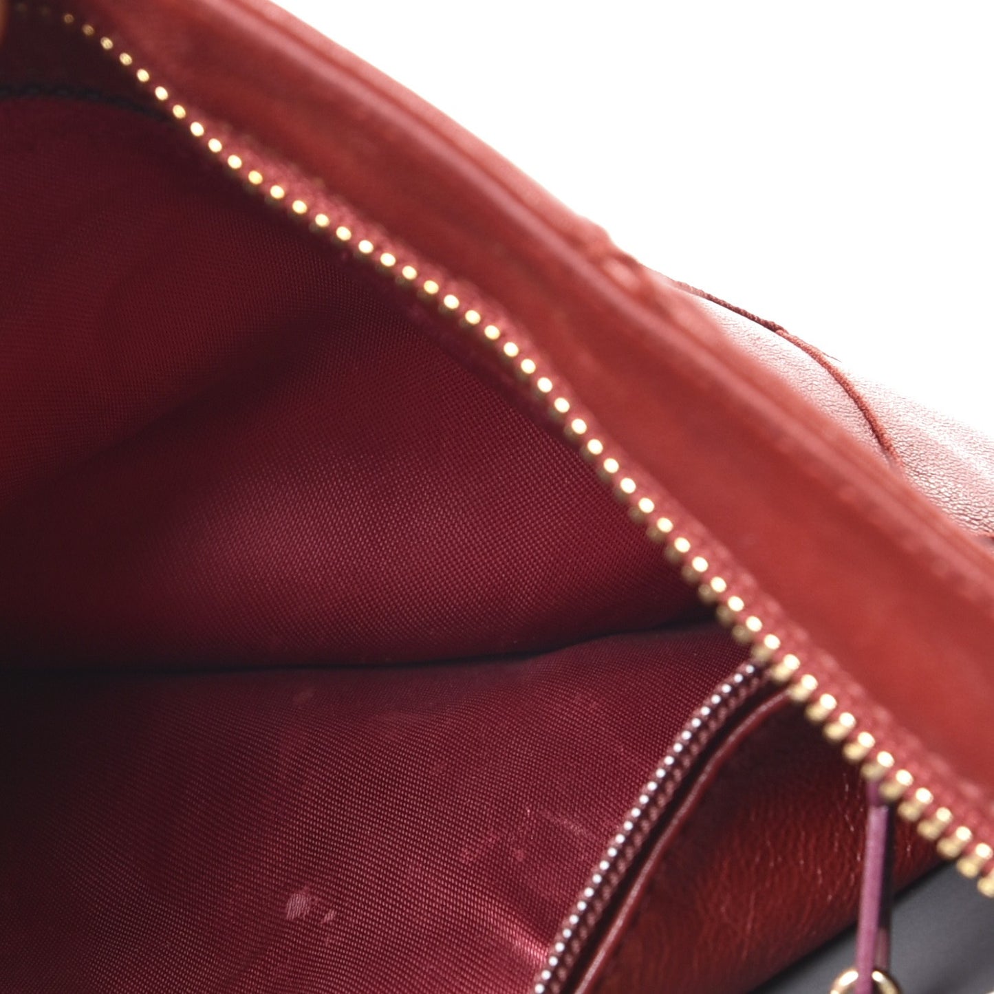 Lambskin Stitched Tassel Shoulder Bag Red