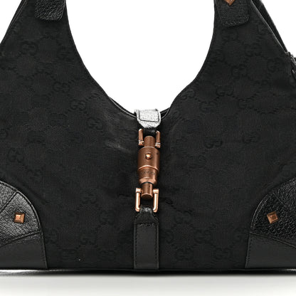Gucci Monogram Calfskin Large Bardot Tote Black 8 of 15