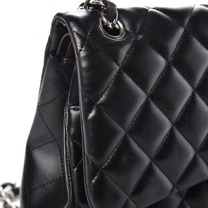 Chanel Lambskin Quilted Jumbo Double Flap Black 12 of 15