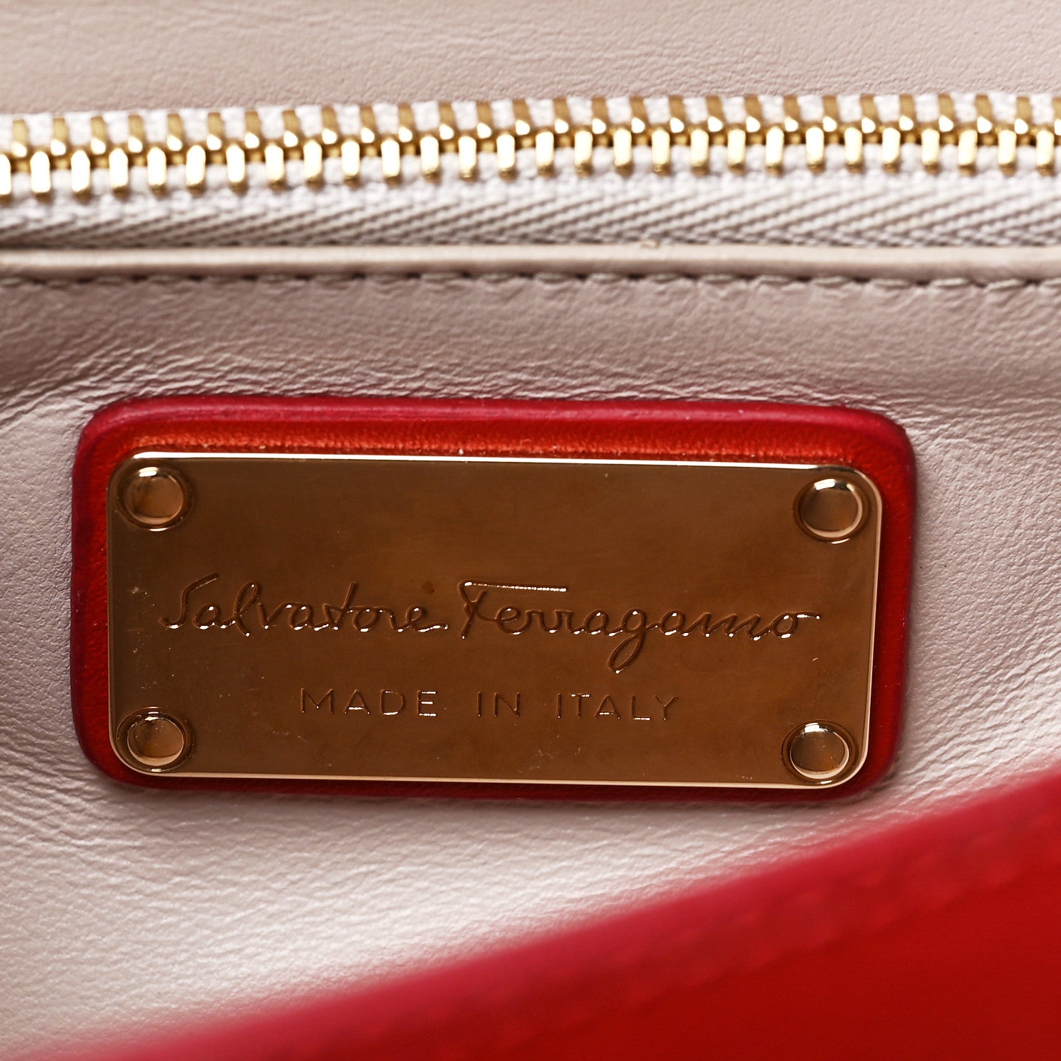 Salvatore Ferragamo Smooth Calfskin Vara Bow Chain Flap Crossbody Lipstick Hyacinth 6 of 8