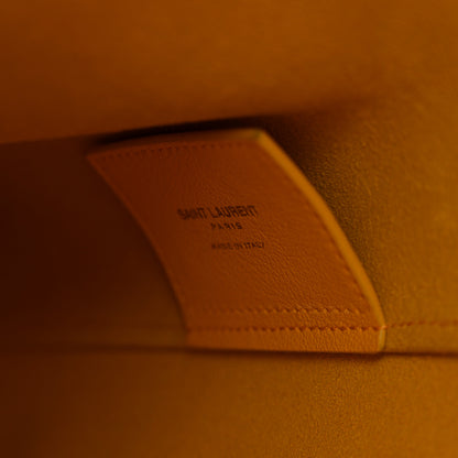 Saint Laurent Calfskin Toy Shopping Tote Yellow 5 of 9