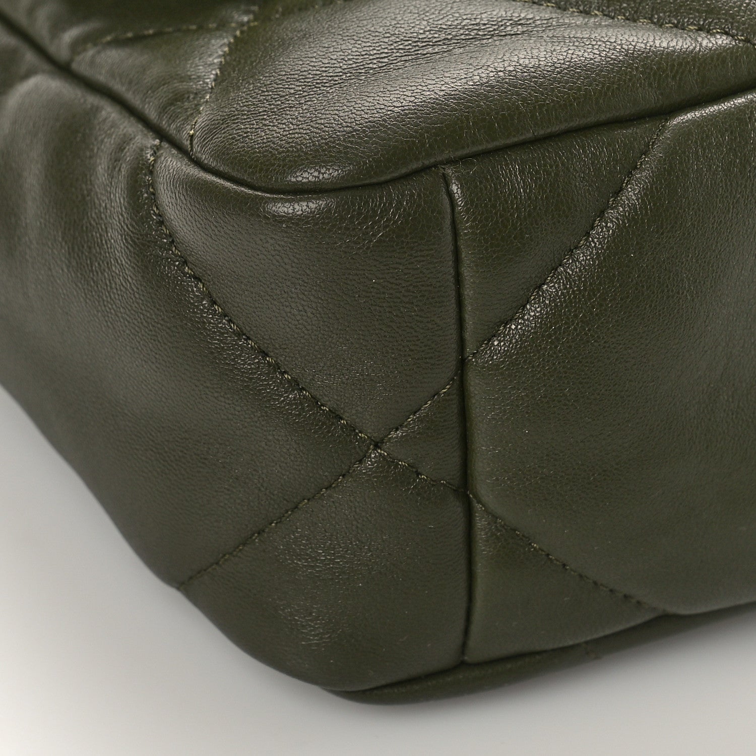 Chanel Lambskin Quilted Medium Chanel 19 Flap Khaki 8 of 10