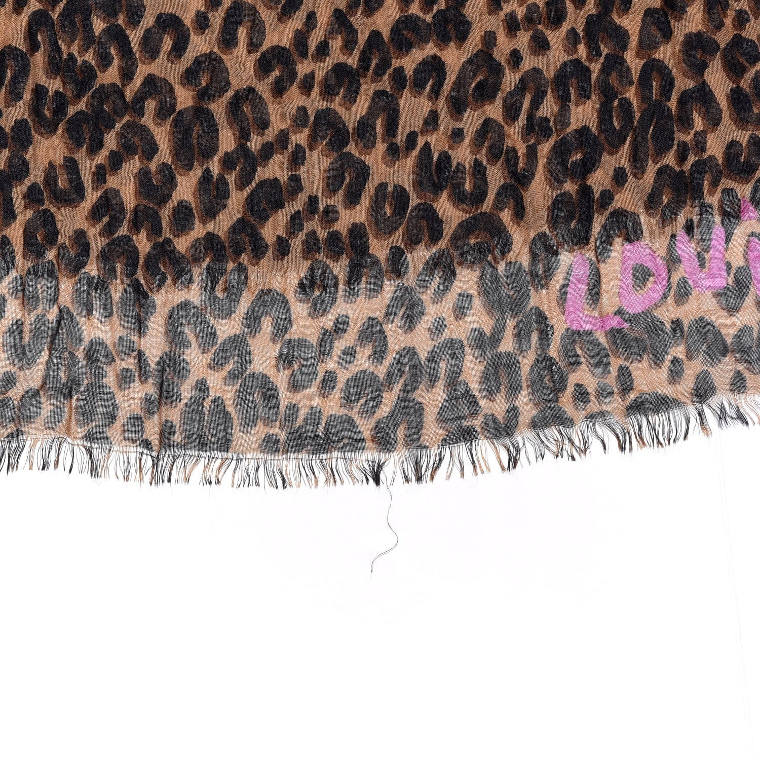 Louis Vuitton Cashmere Silk Leopard Etole Stole Marron 7 of 7