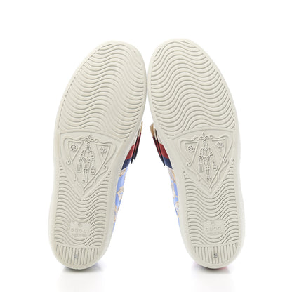 Gucci Lurex Jacquard Crystal Sylvie Web Branches Womens Ace Sneakers 38 Pervinca Gold 6 of 10