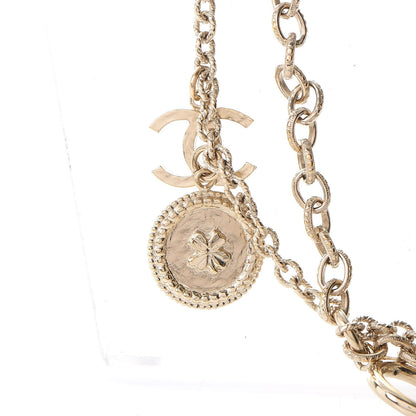 Chanel CC Coco Camellia Coin Necklace Gold 10 of 12