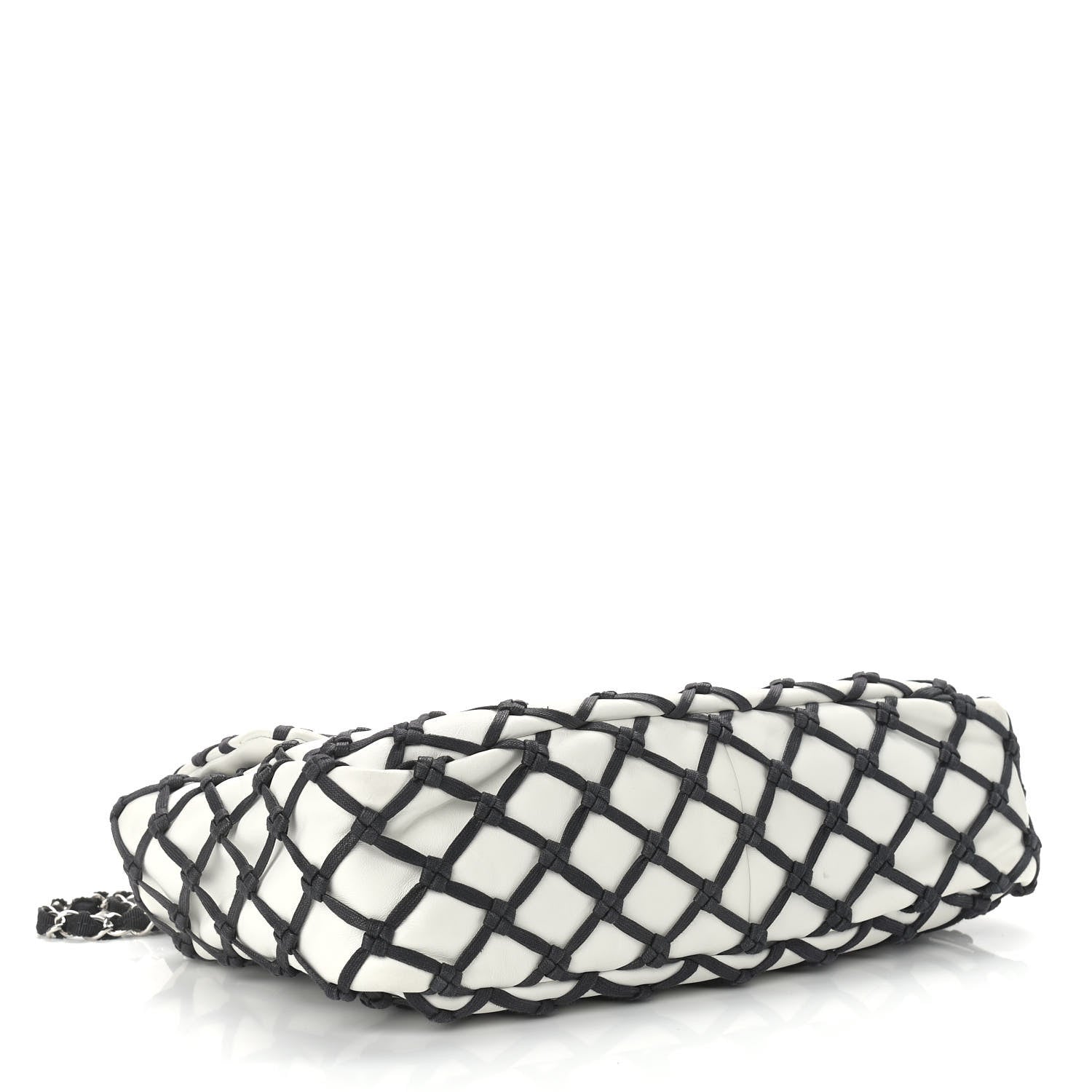 Chanel Lambskin Jumbo Canebiers Net Flap White 3 of 8