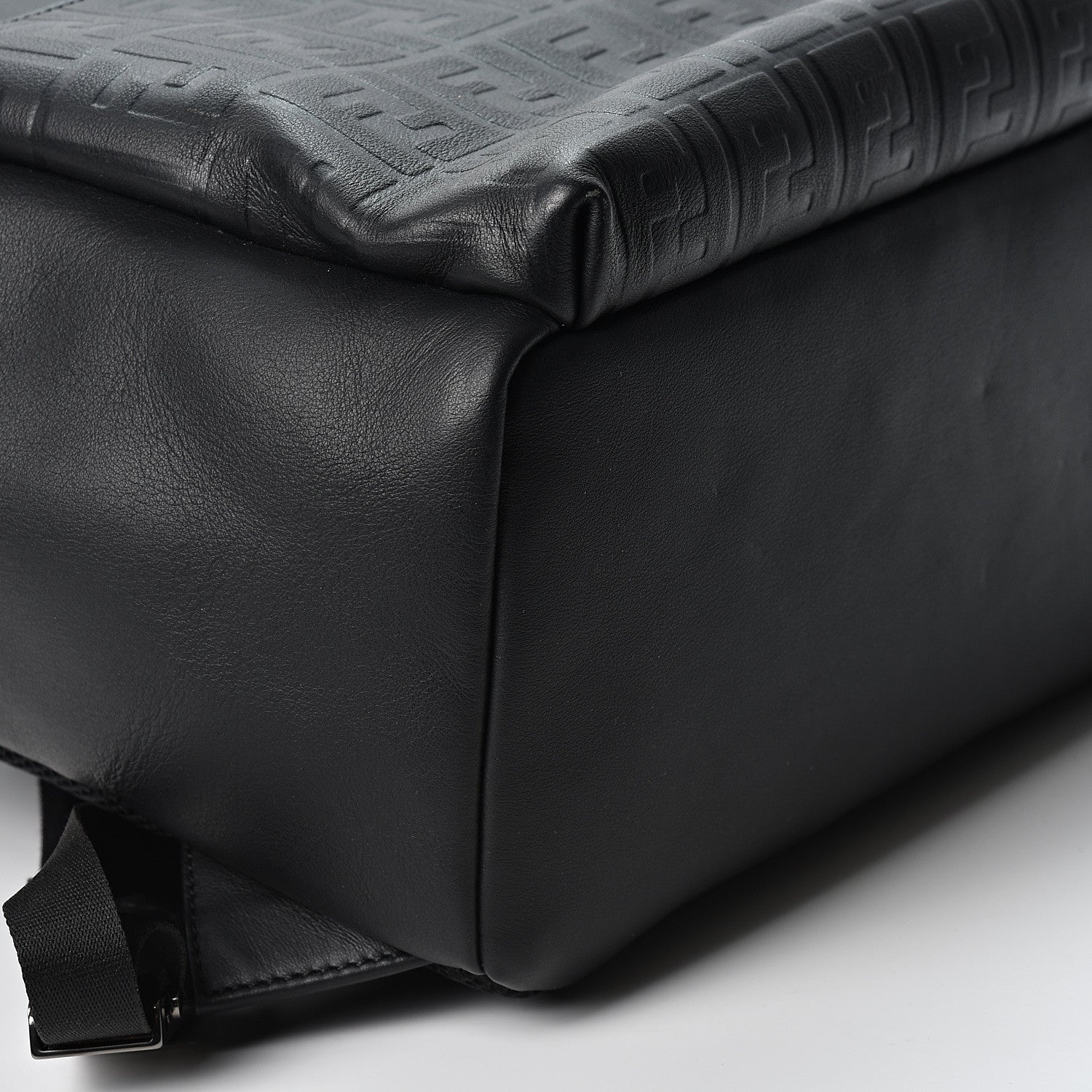 Fendi Vitello Grace FF 1974 Embossed Backpack Black 7 of 8