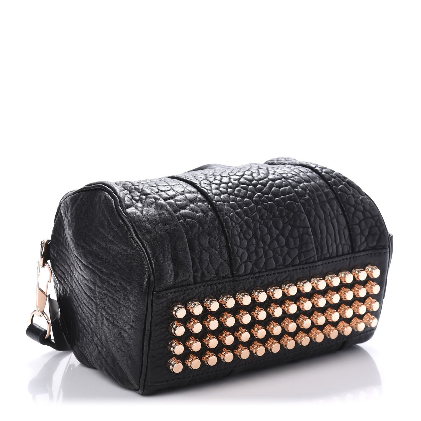 Pebbled Lambskin Rockie Black Rose Gold Hardware